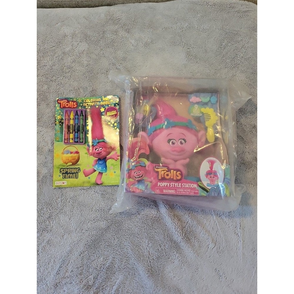 *BNIB*DREAMWORKS TROLLS POPPY STYLE STATION & ACTIVITY BOOK BUNDLE